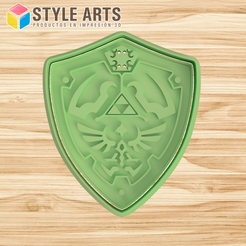 ZELDA-ESCUDO.png Archivo STL Cortante Zelda Escudo・Plan para descargar y imprimir en 3D