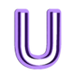 U_Ucase.stl cookie cutter alphabet letters Arial font - cookie cutters