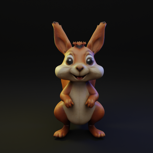 Squirrel Cartoon Animal 3D model
