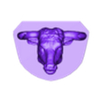 Stierkopf1_High_Poly_Rückenplatte.stl Bullhead Bull Taurus