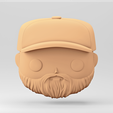 MH_5-2.png A male head in a Funko POP style. A bearded man in a hat. MH_5-2