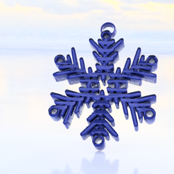 snow.png Free STL file Snowflake earrings・3D printing idea to download