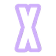 X_Ucase.stl heinrich - alphabet font - cookie cutter