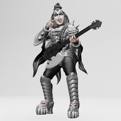 1.jpg Fichier STL gene simmons kiss - Impression 3D・Modèle pour impression 3D à télécharger