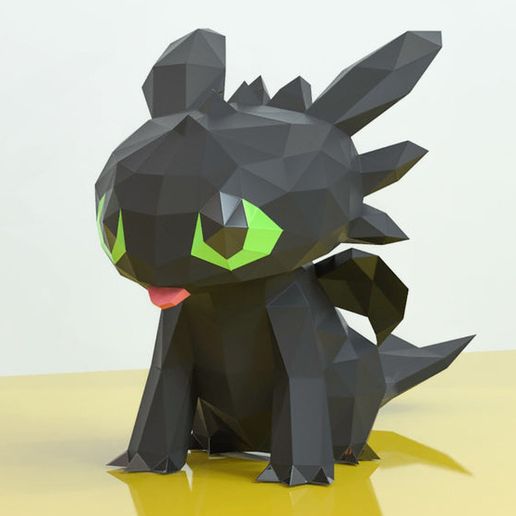 🏢 TOOTHLESS・ 3D File for Papercraft & Origami・Cults