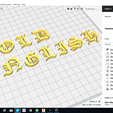 CURA.png OLD ENGLISH font uppercase 3D letters STL file