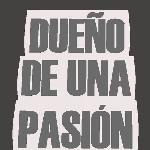 LOGOTIPO DUEÑO DE UNA PASION 3D model