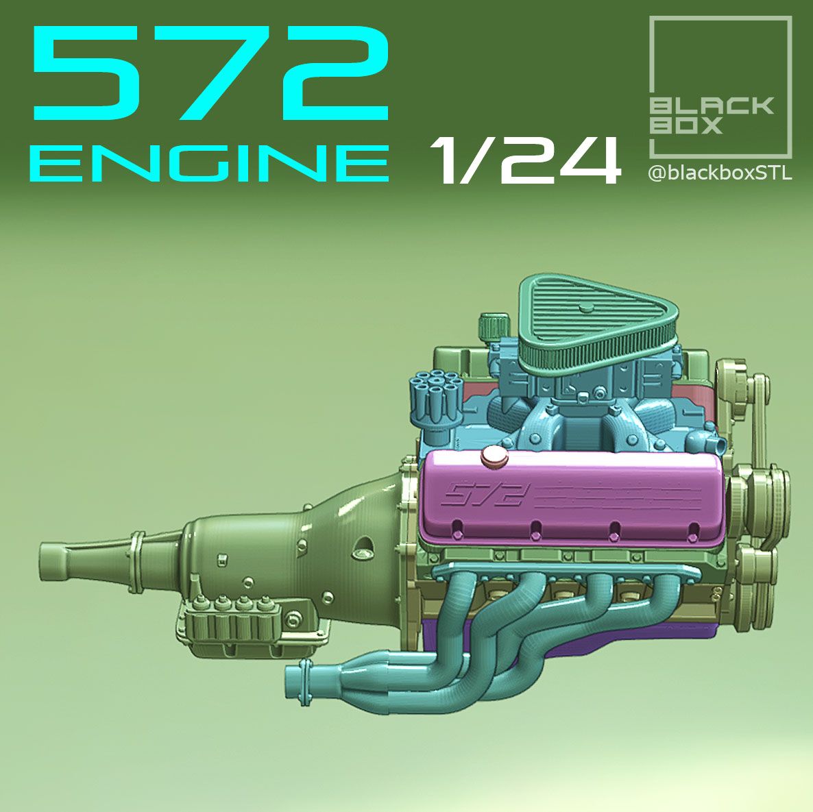 e3.jpg Download file 572 ENGINE 1-24th for modelkits and diecast • 3D printer template, BlackBox