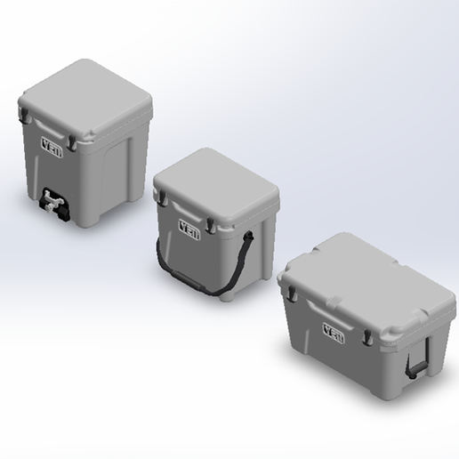 1/24 Scale YETI Cooler Bundle File Pack - 3D model önizlemesi