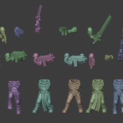 AllTogether.png STL file Black knights of the temple Prime scouty boys・Model to download and 3D print