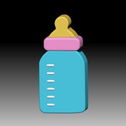 BabyBottle.jpg Archivo STL BIBERÓN CHAMPÚ SÓLIDO Y MOLDE PARA BOMBA DE JABÓN・Design para impresora 3D para descargar