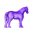 horse_stl.stl Pferd low poly