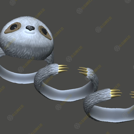 🦥 SLOTH RING・ OBJ File for ・Cults