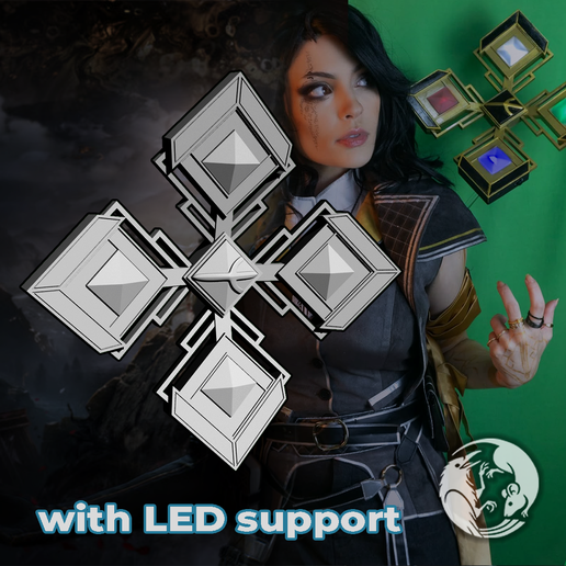 Lune's Lunerim - Clair Obscur: Expedition 33 cosplay prop - Separate parts, LED support