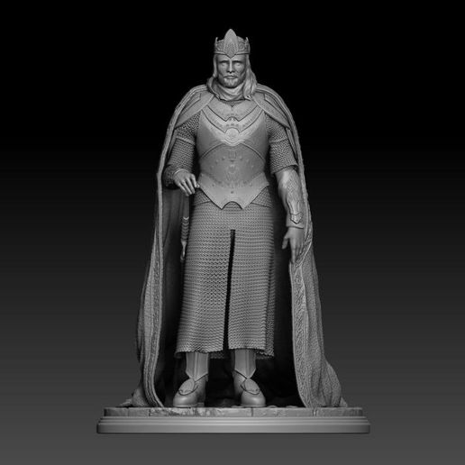King ARAGORN epic scene Lord of the Rings the return of the KING 3D model