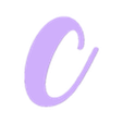 c.stl Font Yellow - script - single stroke