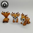 Flexi-Tiny-Deer,-P3.png Flexi Tiny Deer, Gelenkige Zappelfigur, inklusive Schlüsselanhänger, inklusive 3mf