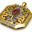 2.png GOLDEN CHAIN LOCKET PENDANT 3D PRINTABLE MODEL