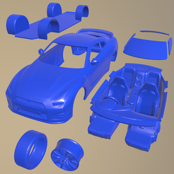 a008.png Fichier STL Nissan GT-R R35 2013 CAR IMPRIMABLE EN PIÈCES SÉPARÉES・Objet imprimable en 3D à télécharger