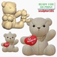 Valentine-Knitting-Bear-and-Pendant-1200x1200.jpg Valentine Knitting Bear and Pendant 3D Printable Model