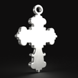 13.png Baroque Cross Pendant with Cabochon Setting 3D print model
