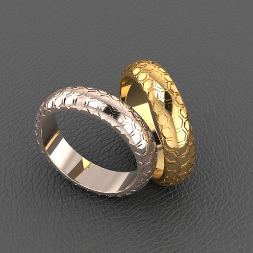ENGRAVED WEDDING RINGS 3D model