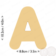 letter_a~4in-cm-inch-cookie.png Letter A Cookie Cutter 4in / 10.2cm