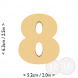 number_eight~2.5in-cm-inch-cookie.png Number Eight Cookie Cutter 2.5in / 6.4cm