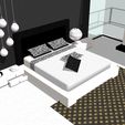 1.jpg TABLE LAMP FLOWER CARPET ROOM BEDROOM BEDROOM BED SLEEP DREAM 3D MODEL MATTRESS REST PILLOW CUSHION