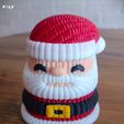 christmas_containers_hiko_-15.jpg Père Noël et Bonhomme de neige - Récipient tricoté multicolore de Noël - Supports non nécessaires