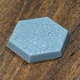PXL_20231007_092954501.PORTRAIT.ORIGINAL.jpg Magnetic Battletech Hex Bases with Rubble Textured Top