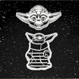 yoda.png Pack x12 Cookie cutters Star Wars