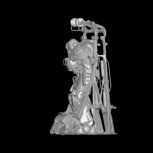 🚉 Fallout Loading Screen Image, Power Armor in Station・ STL File for 3D ...