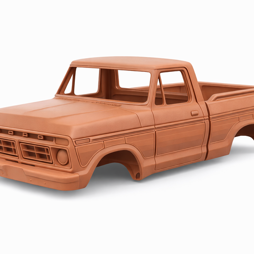 1975 ford f150 short bed, hollow bed, clean, no interior, rc, trucks, crawlers, scale, models