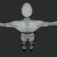 10.png Female Body Base Mesh T-Pose