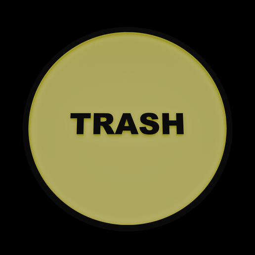Trash Sarcastic Passive Aggressive Round Cookie Cutter and Stamp - 3D model önizlemesi