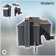 2.jpg Partially destroyed large brick building with passage arch and access stairs (11) - Modern WW2 WW1 World War Diaroma Wargaming RPG Mini Hobby