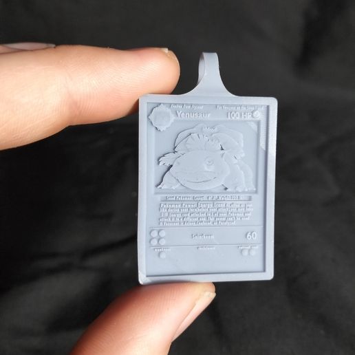 3D Printed Pokemon Card Pendant/earrings/keychain - Venusaur 3D model