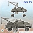 3.jpg Apocalyptic pickup with side saw and lifting crane (21) - Future Sci-Fi SF Post apocalyptic Tabletop Scifi
