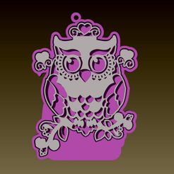 llaveros-buhos1.jpg Archivo STL LLAVERO BUHO / BUHO KEYCHAIN・Modelo de impresión 3D para descargar