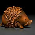 Bean-Pig_Side.jpg coffeebean pig sculpture -3d print model