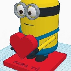 valentines_minion.jpg Fichier 3D gratuit Minion de San Valentin / Valentine's Minion・Modèle à télécharger et à imprimer en 3D