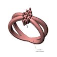 volume2.jpg Fichier STL Bague à diamants en grappe à tige croisée Tailles US 6 7 8 Modèle d'impression 3D・Modèle imprimable en 3D à télécharger
