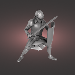 knight-batle-render.png Fichier STL Chevalier・Design pour impression 3D à télécharger