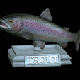 Rainbow-trout-trophy-open-mouth-1-17.png fish rainbow trout / Oncorhynchus mykiss trophy statue detailed texture for 3d printing