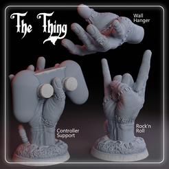 POST_CONTROLLER_HANGER.png Файл STL The Thing - держатель контроллера, рок-н-ролл и настенная вешалка・3D-печатная модель для загрузки