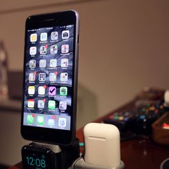 IMG_0793.JPG FANBOY GEN 1 - Apple Watch + iPhone Stand + AirPods Charger with Watchband Storage