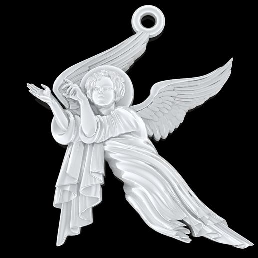Baby angel pendant  jewelry 3D model