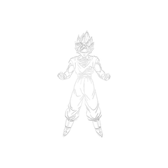 Goku.png Fichier STL Art mural Goku・Objet imprimable en 3D à télécharger