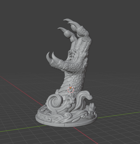 2.png Dragon Arm Gamepad Holder STL | Fantasy Claw Controller Stand